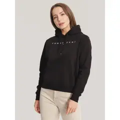 TOMMY HILFIGER - Polerón Hoodie Logo Monotype Negro Tommy Jeans