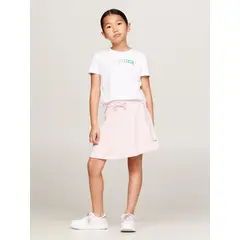 TOMMY HILFIGER - Falda Ajustable Logo Monotype Rosado