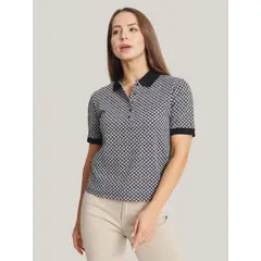 TOMMY HILFIGER - Polo Diseño Monogram Regular Fit Azul