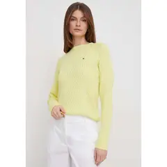 TOMMY HILFIGER - Sweater Relaxed De Punto Trenzado Amarillo