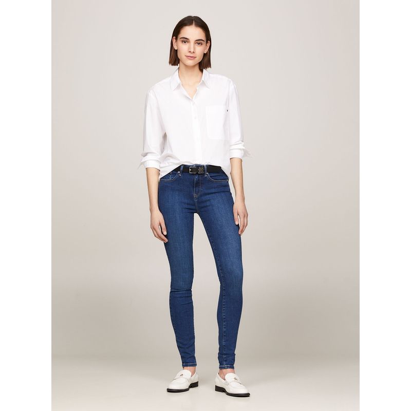 TOMMY HILFIGER - Jeans Flex Skinny Talle Medio Azul Tommy Hilfiger