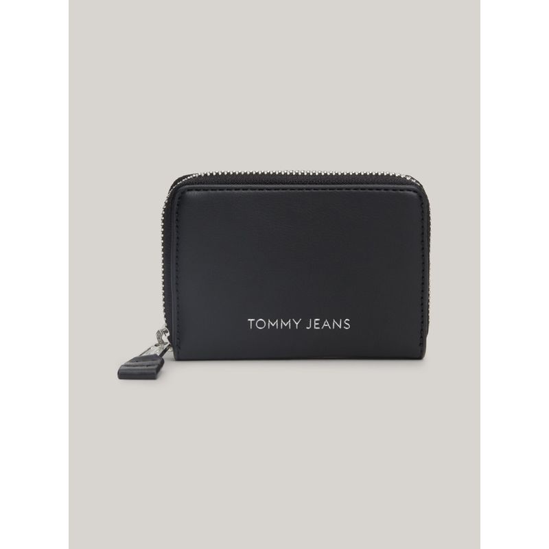 TOMMY HILFIGER - Billetera Essential Logo Metálico Negro Tommy Hilfiger