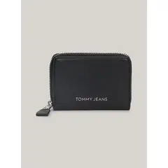 TOMMY HILFIGER - Billetera Essential Logo Metálico Negro