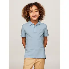 TOMMY HILFIGER - Polo Logo Flag Essential Celeste
