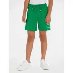 TOMMY HILFIGER - Short De Algodón Con Logo Verde