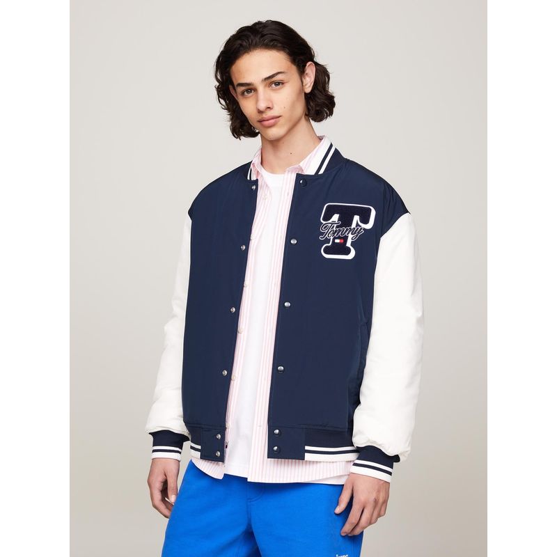 TOMMY HILFIGER - Chaqueta Bomber Letterman Azul Tommy Jeans