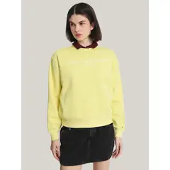 TOMMY HILFIGER - Polerón Modern Con Logo Amarillo