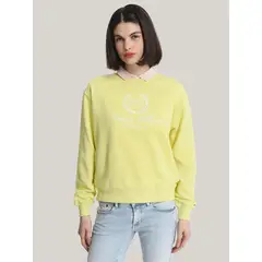 TOMMY HILFIGER - Polerón Con Logo Flag Regular Fit Amarillo
