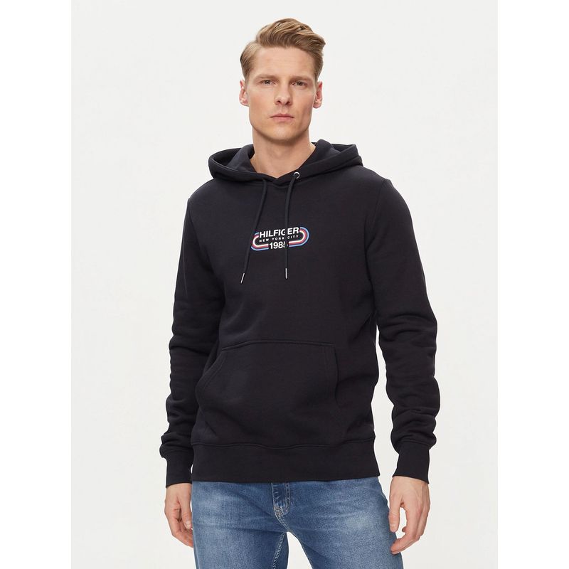 TOMMY HILFIGER - Polerón Hoodie Logo Sport Gráfico Azul Tommy Hilfiger.
