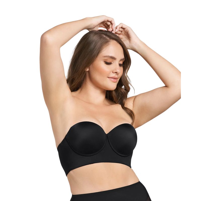 LEONISA - Strapless bustier 360° de perfección 011911 Negro