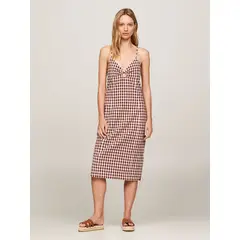 TOMMY HILFIGER - Vestido De Cuadros Vichy Multicolor