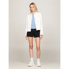 TOMMY HILFIGER - Short Denim Con Bajos Sin Rematar Negro Tommy Jeans