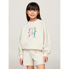 TOMMY HILFIGER - Polerón Logo Monogram Beige