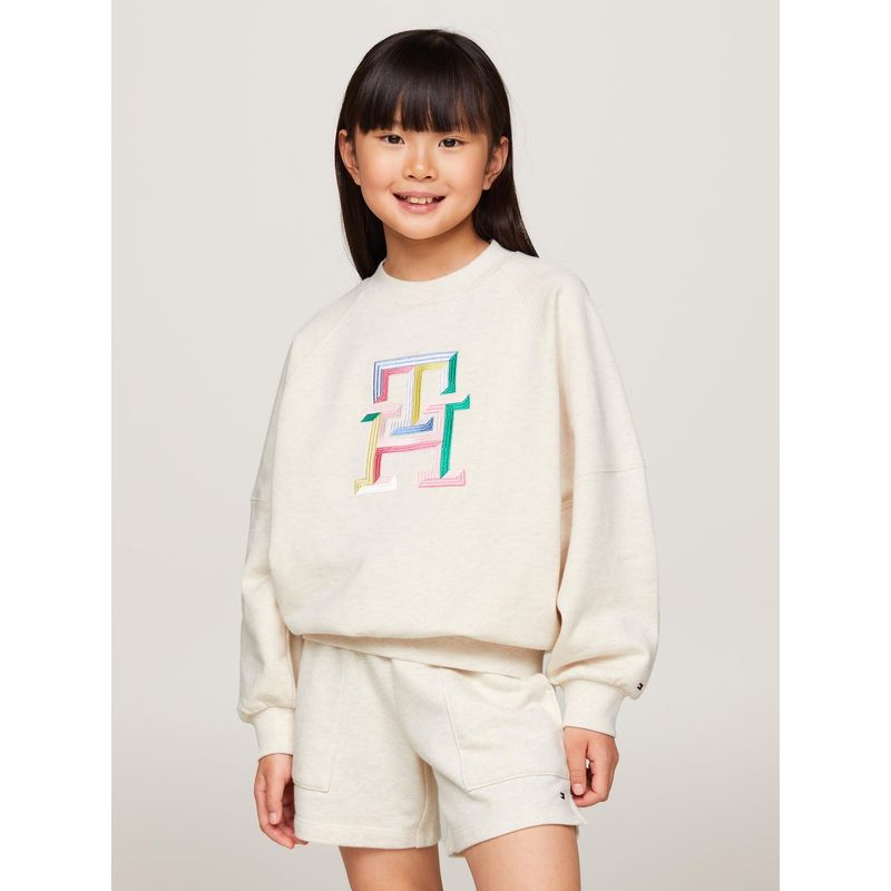 TOMMY HILFIGER - Polerón Logo Monogram Beige Tommy Hilfiger