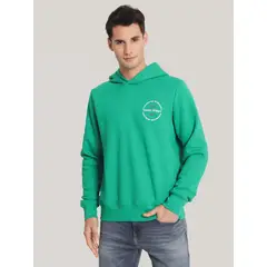 TOMMY HILFIGER - Polerón Hoodie Con Logo Chest Verde