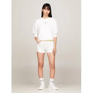 TOMMY HILFIGER - Short Denim Desgastados Blanco Tommy Jeans