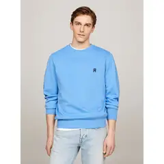TOMMY HILFIGER - Polerón Logo Monogram Celeste