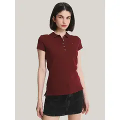 TOMMY HILFIGER - Polo Solid Slim 5 Boton Rojo
