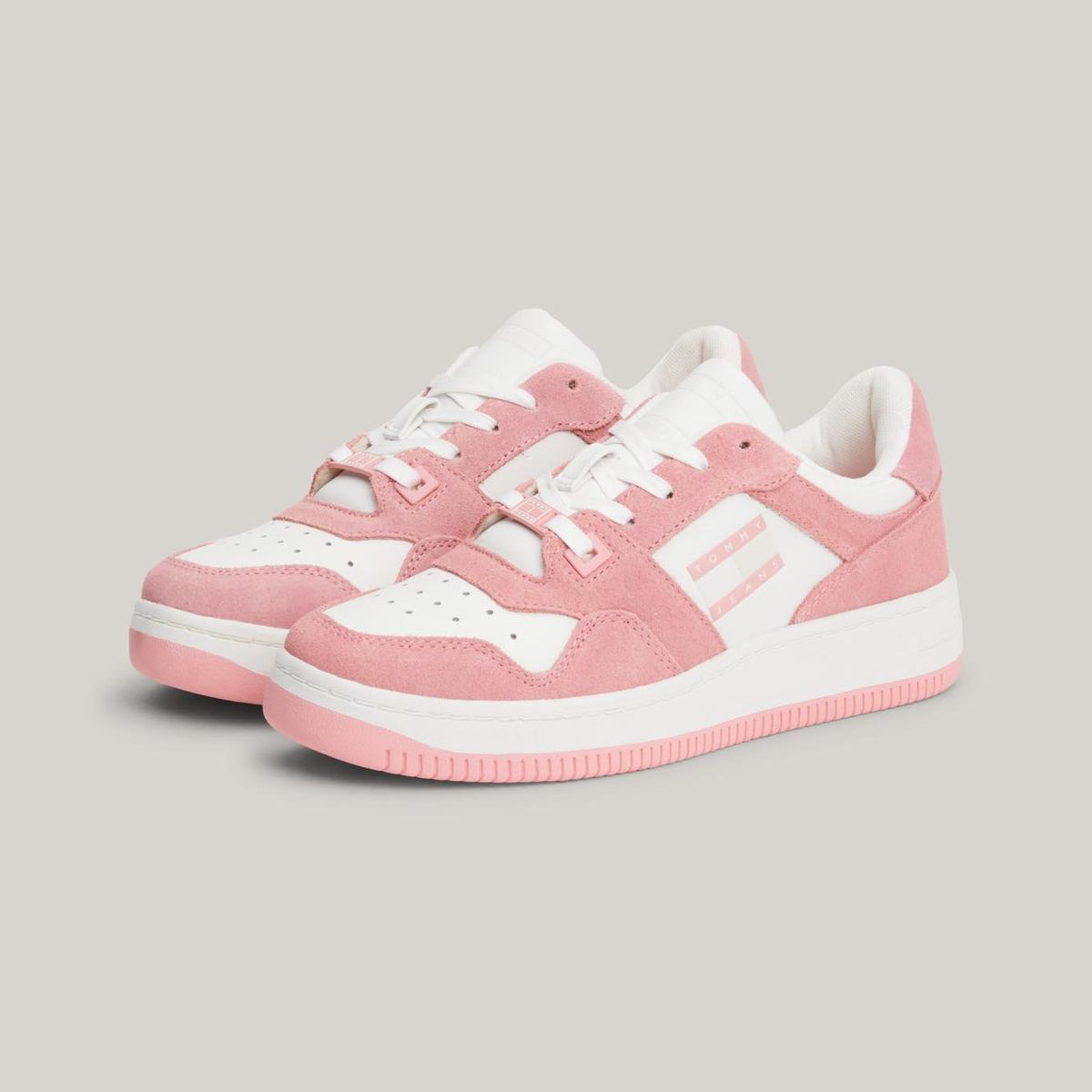 TOMMY HILFIGER - Zapatilla Retro Paneles A Contraste Rosado Tommy Hilfiger