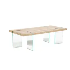 SPAZZIO - Mesa centro Technique natural - Crema