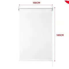 GENERICO - Cortina Roller Black-Out Blanco 100X180CM