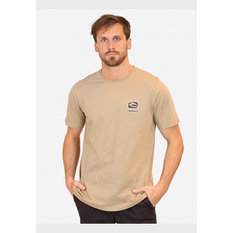 RIP CURL - Polera M/C New World Ocean Tech Tee Café Hombre Rip Curl