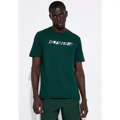 TOMMY HILFIGER - Polera Con Logo Multicolor Verde