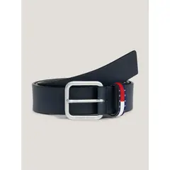 TOMMY HILFIGER - Cinturón Ryan Essential De Cuero Azul