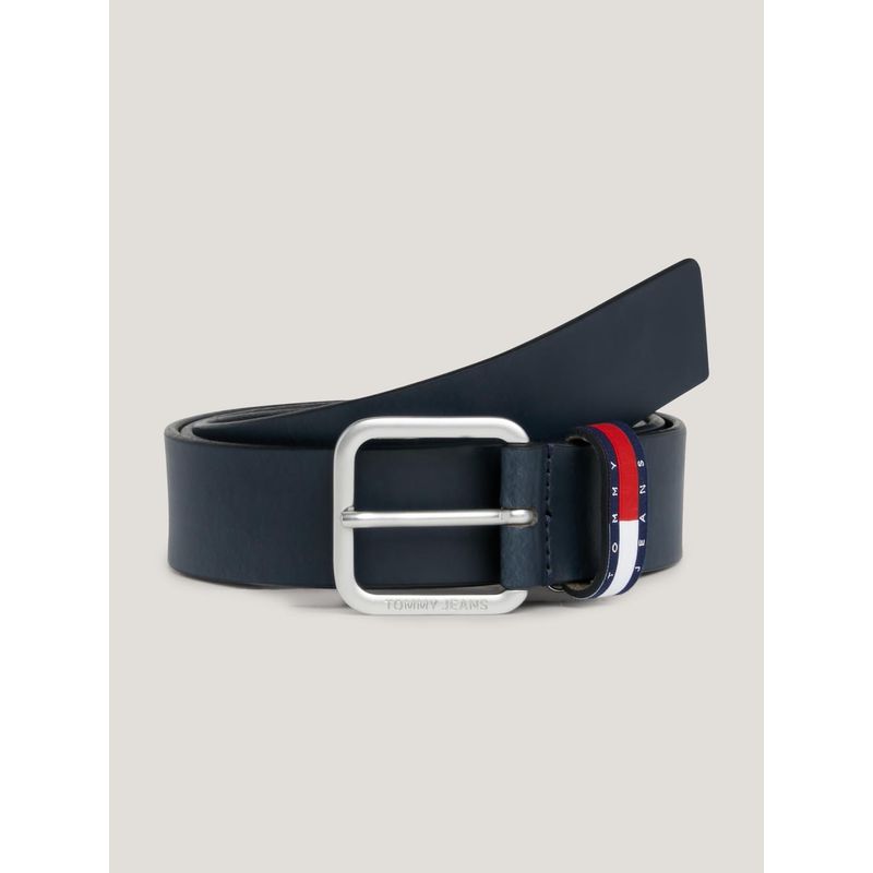 TOMMY HILFIGER - Cinturón Ryan Essential De Cuero Azul Tommy Hilfiger