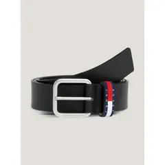 TOMMY HILFIGER - Cinturón Ryan Essential De Cuero Negro