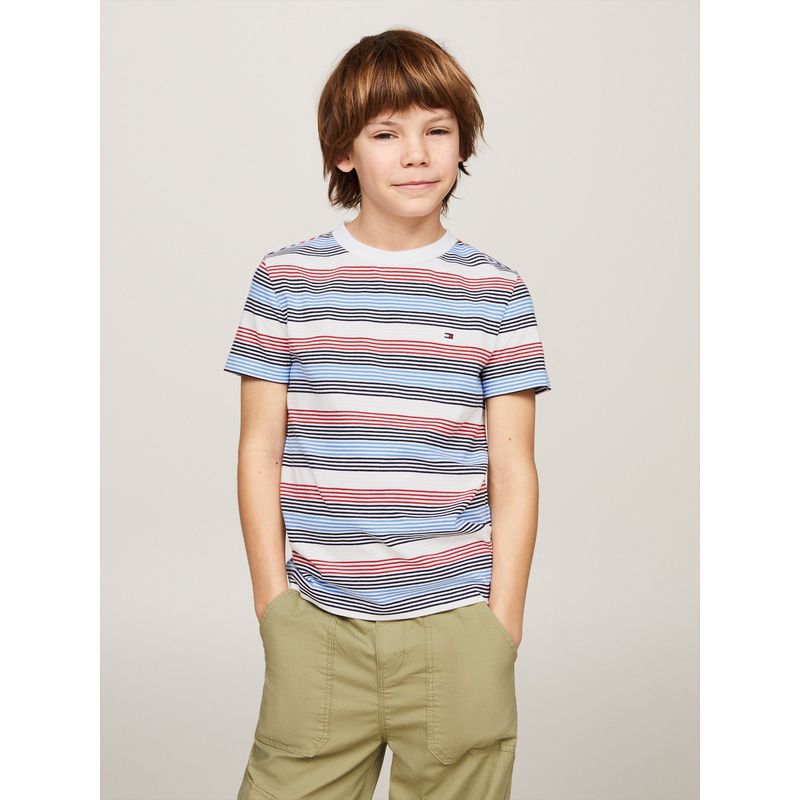 TOMMY HILFIGER - Polera A Rayas C-Neck Multicolor Tommy Hilfiger