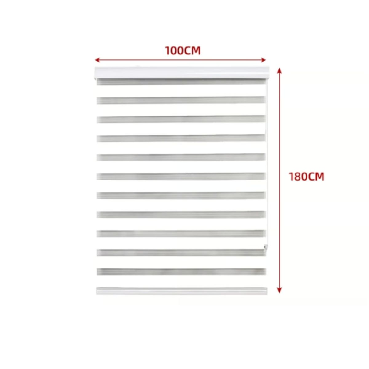 GENERICO - Cortina Rolller Duo Black-Out Blanco 100X180CM