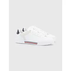 TOMMY HILFIGER - Zapatilla Court Global Stripes Blanco