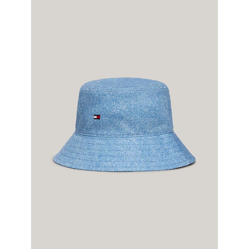 TOMMY HILFIGER - Gorro Bucket Essential Con Logo Azul Tommy Hilfiger