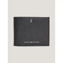 TOMMY HILFIGER - Billetera Central Con Logo Negro