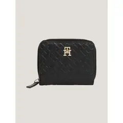 TOMMY HILFIGER - Billetera Monogram En Relieve Negro
