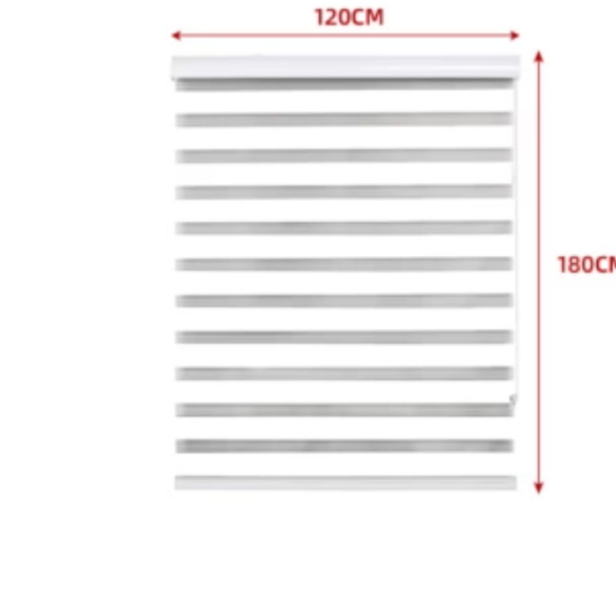 GENERICO - Cortina Roller Duo Black-Out Blanco 120X180CM