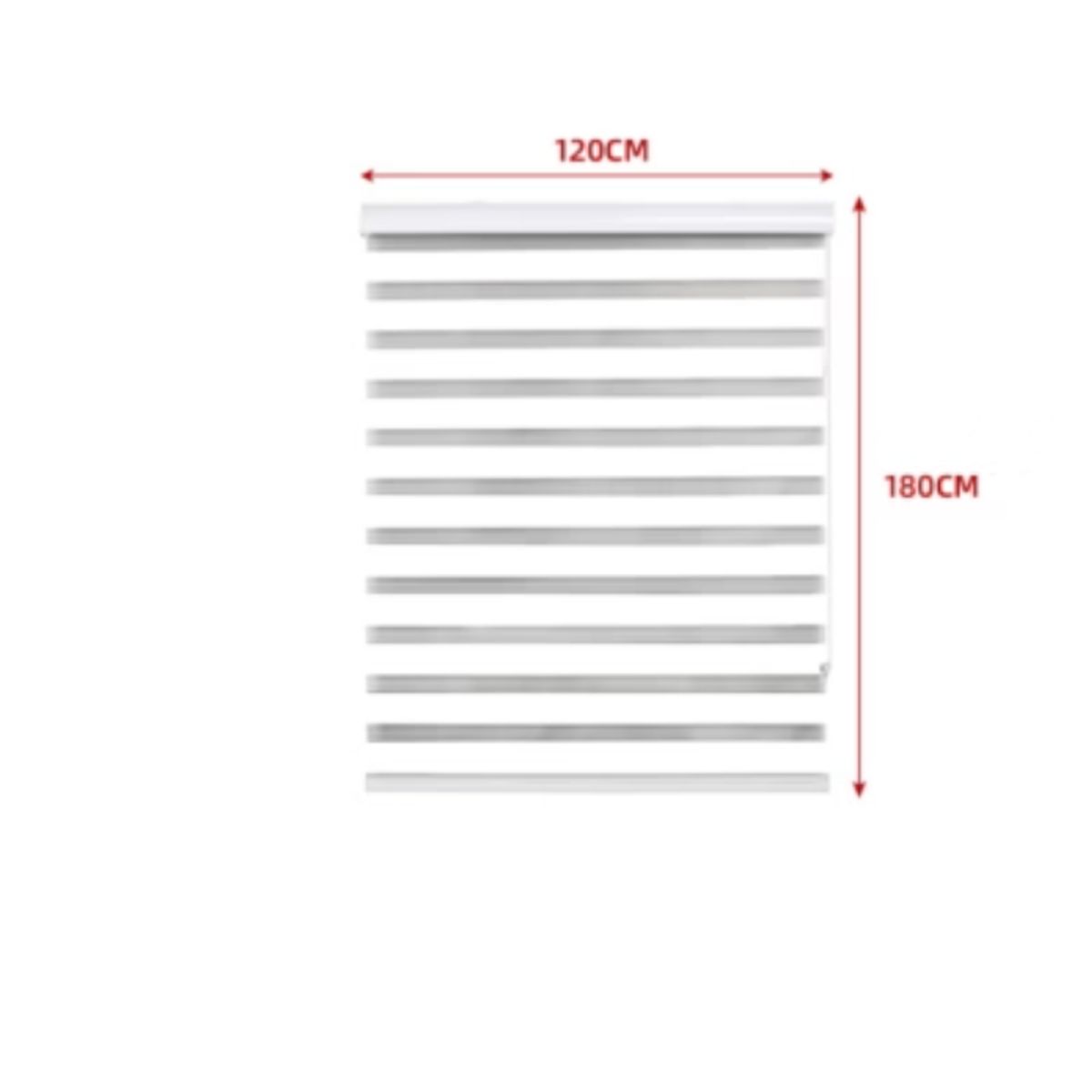 GENERICO - Cortina Roller Duo Black-Out Blanco 120X180CM