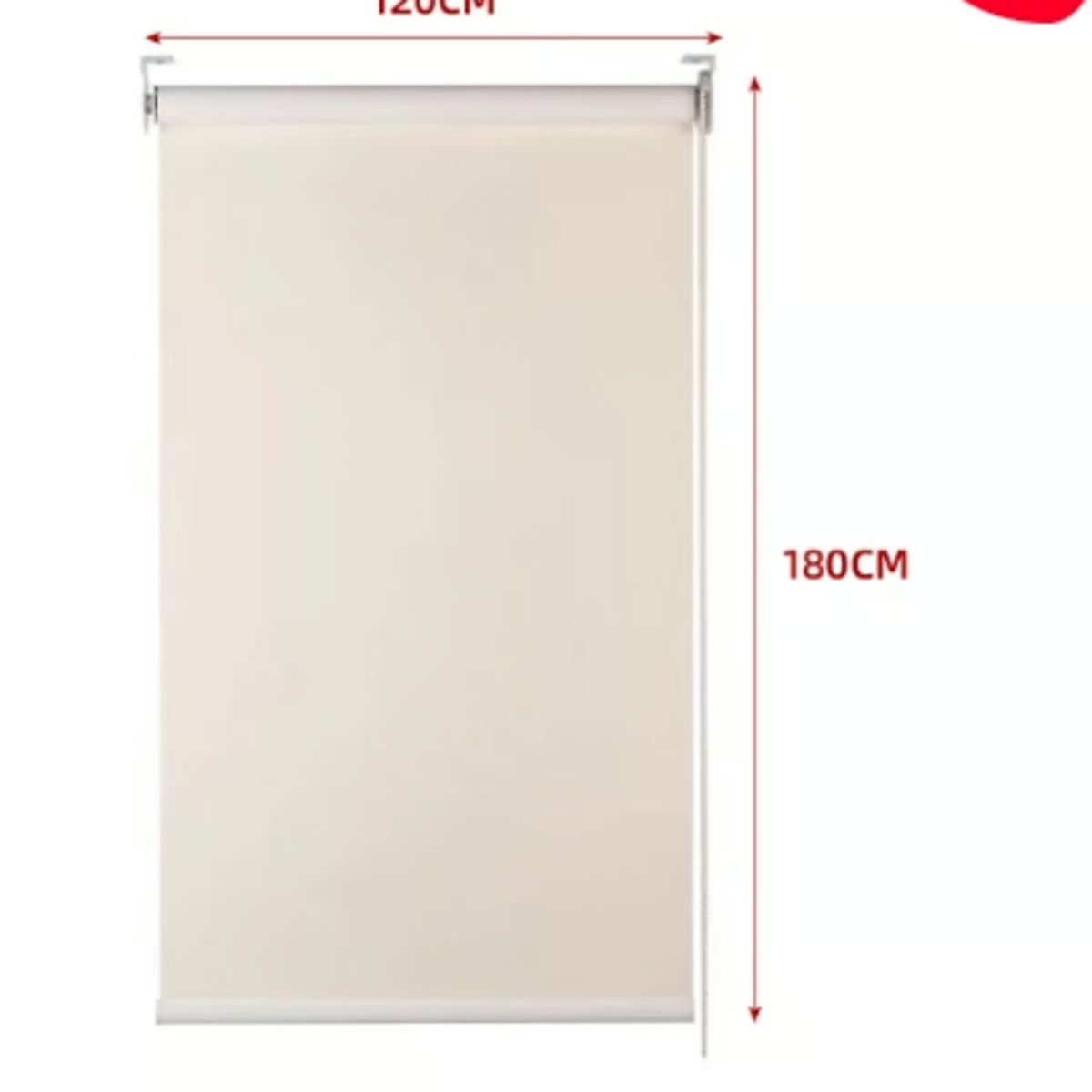 GENERICO - Cortina Roller Black-Out Beige Claro 120X180CM