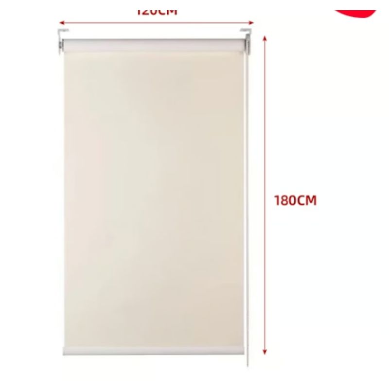 GENERICO - Cortina Roller Black-Out Beige Claro 120X180CM