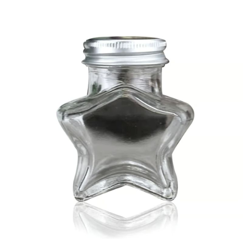 GENERICO - Frasco Vidrio Estrella Tapa Aluminio 50ML