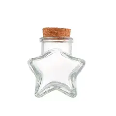 GENERICO - Frasco Vidrio Estrella Tapa Corcho 200ML