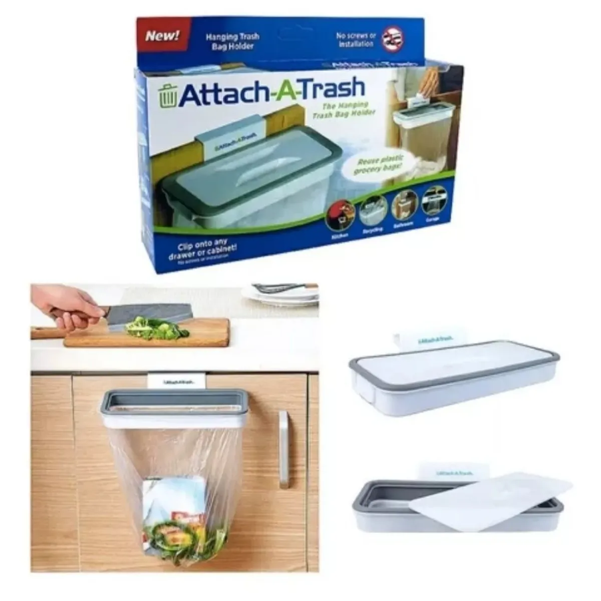 GENERICO - Basurero Portatil Attachtrach Ideal Para Adaptar Bolsas