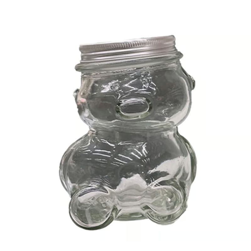 GENERICO - Frasco Vidrio Osito Tapa Aluminio 300ML