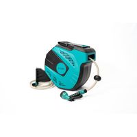 Manguera Carrete Retráctil Soporte Extensible 25m