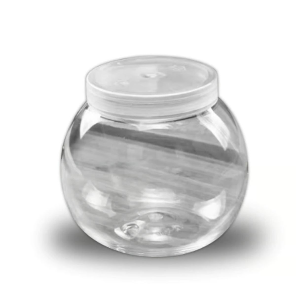 GENERICO - Frasco Vidrio Redondo Con Tapa Plastica 100ML