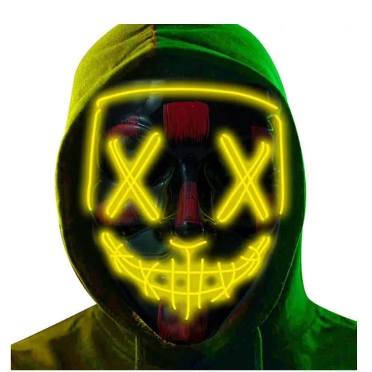 GENERICO - X2 Mascara Luz Led La Purga Halloween T