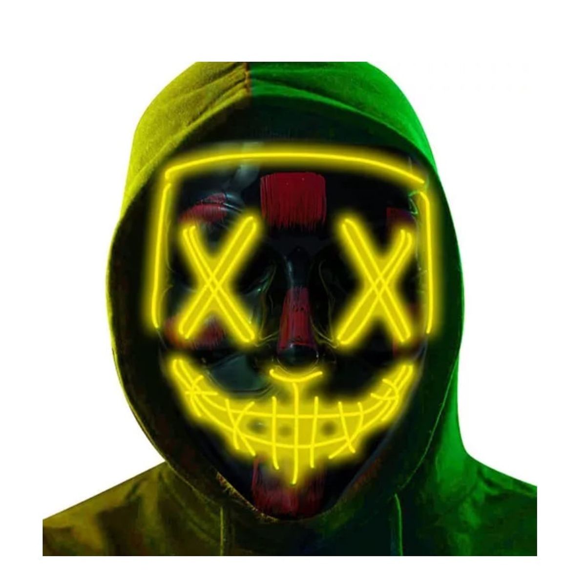GENERICO - X2 Mascara Luz Led La Purga Halloween T