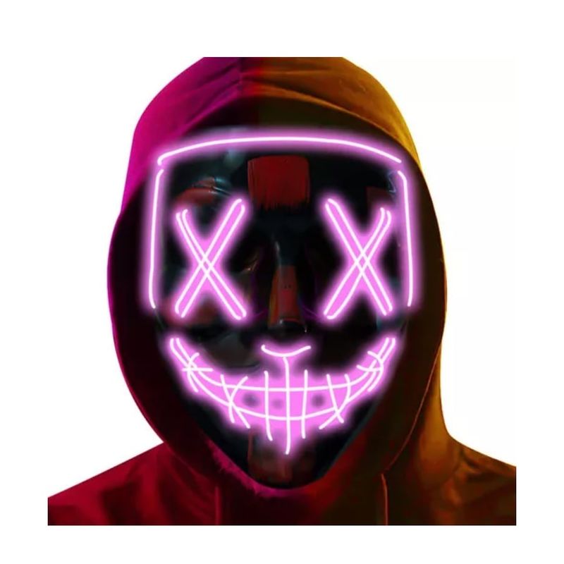 GENERICO - X2 Mascara Luz Led La Purga Halloween
