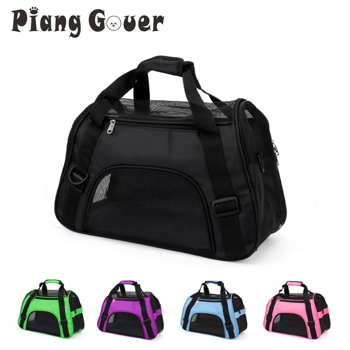 GENERICO - Bolso Transportador para Mascotas Gato Perro Talla L Burdeo